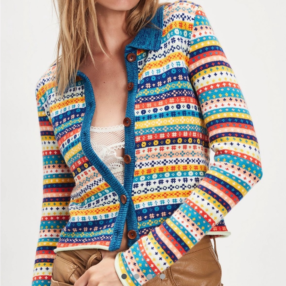 OAK AND PINE CARDIGAN HERITAGE COMBO